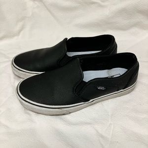 Vans Off the Wall Leather Slip On Sneaker